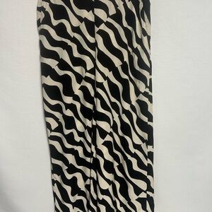 Black and ivory  Zebra Print pants size XL slightly sheer